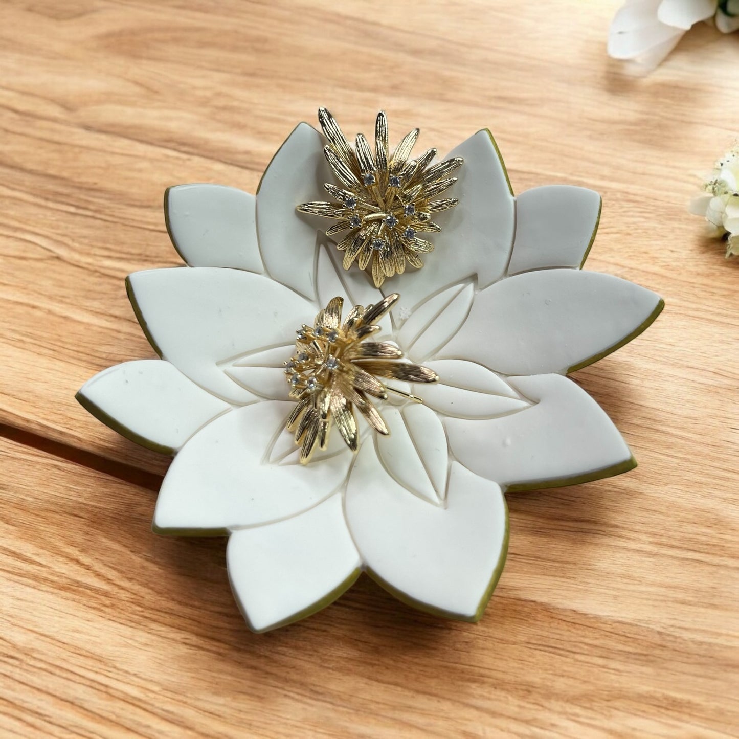 Flor chapado en oro 24k [2 unidades]