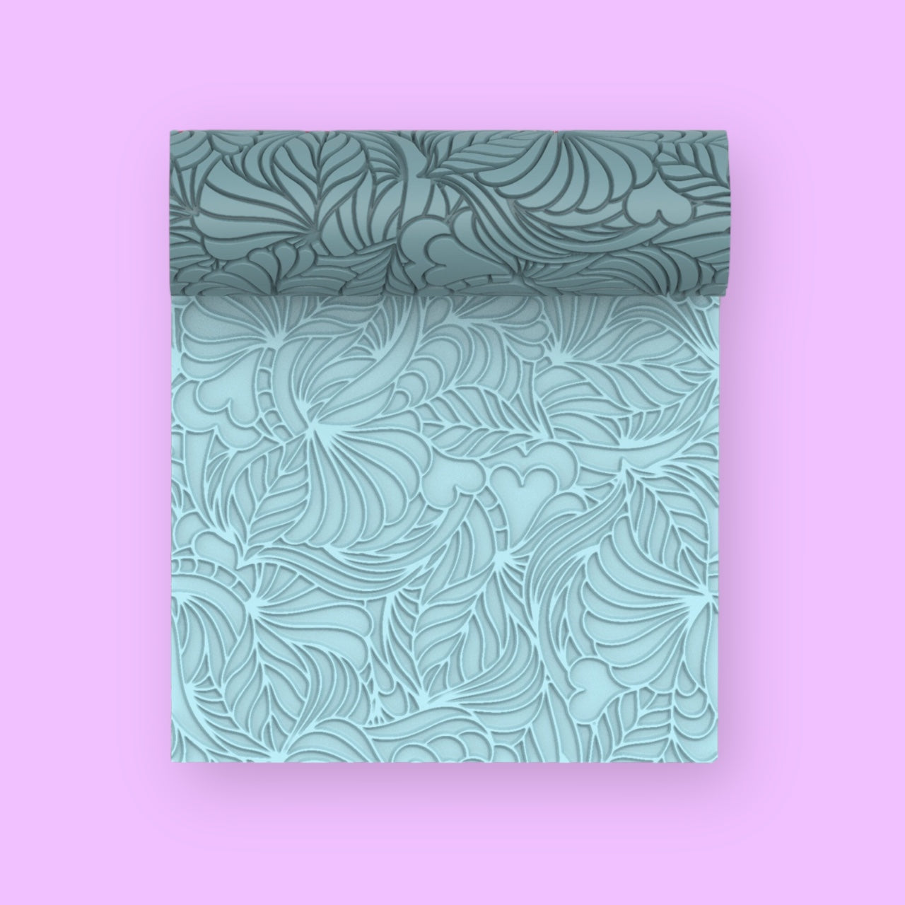 22-Rodillo textura lineas florales para arcilla polimérica