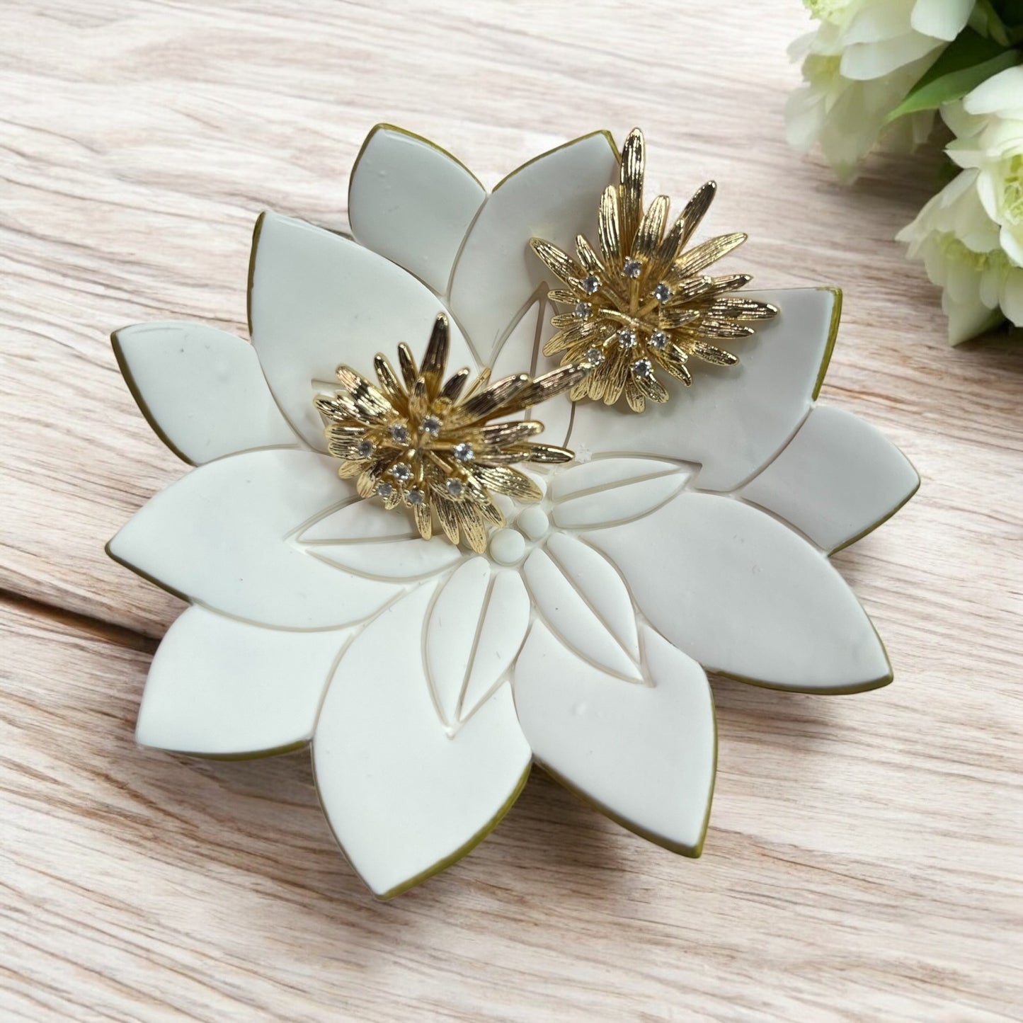 Flor chapado en oro 24k [2 unidades]