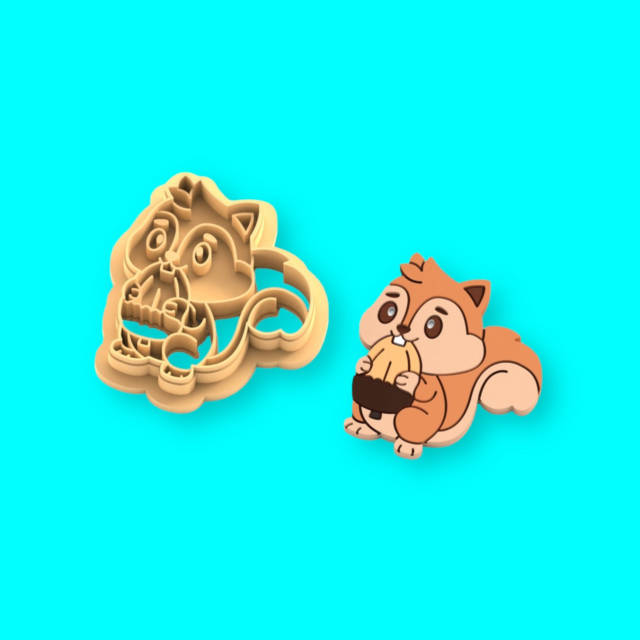 Polymer clay cutter squirrel