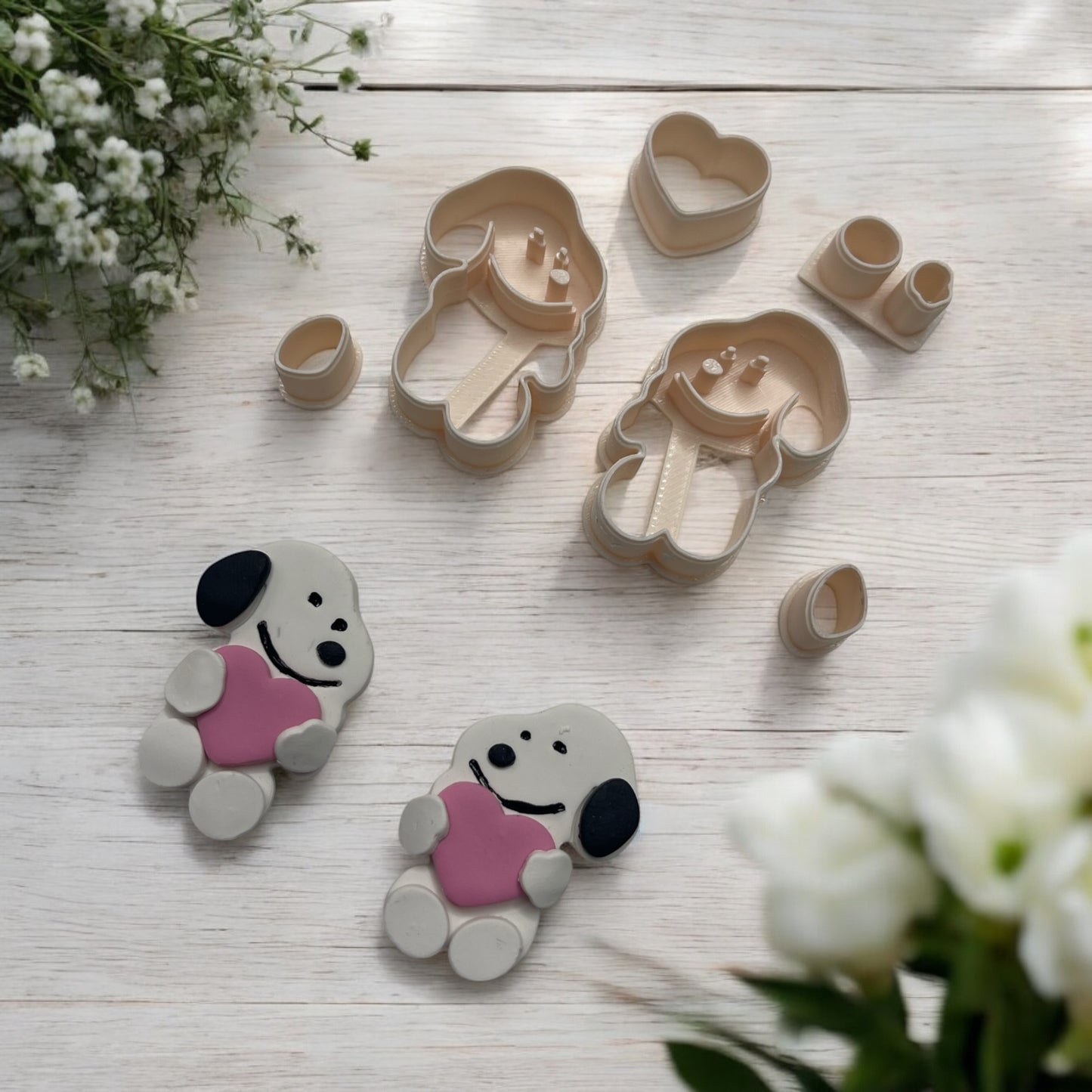 Snoopy San Valentin 11 - Cortador para hacer pendientes de arcilla polimérica