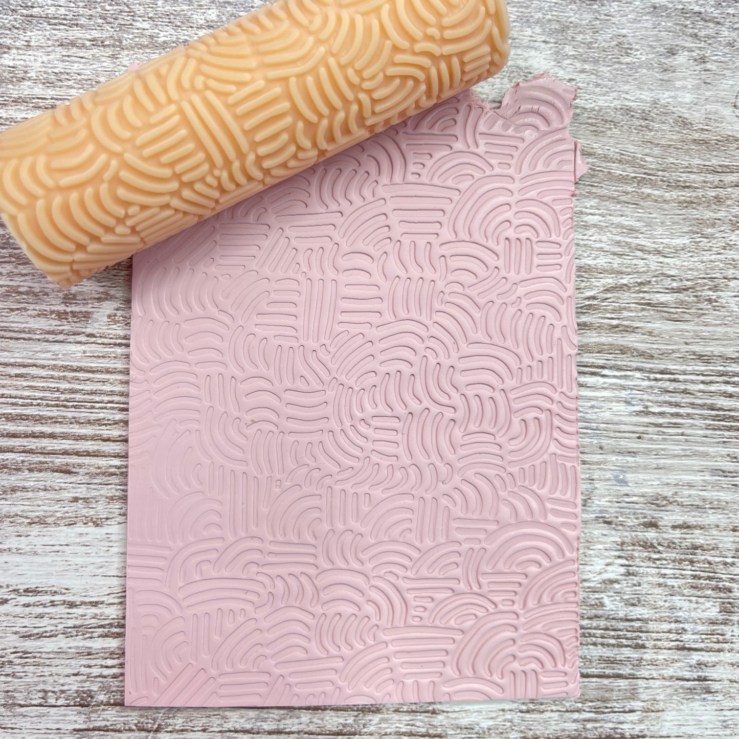 51-Rodillo textura boho para arcilla polimérica