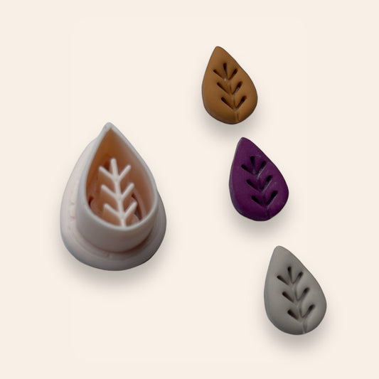 Hoja de otoño 3 - Cortador para hacer pendientes de arcilla polimerica