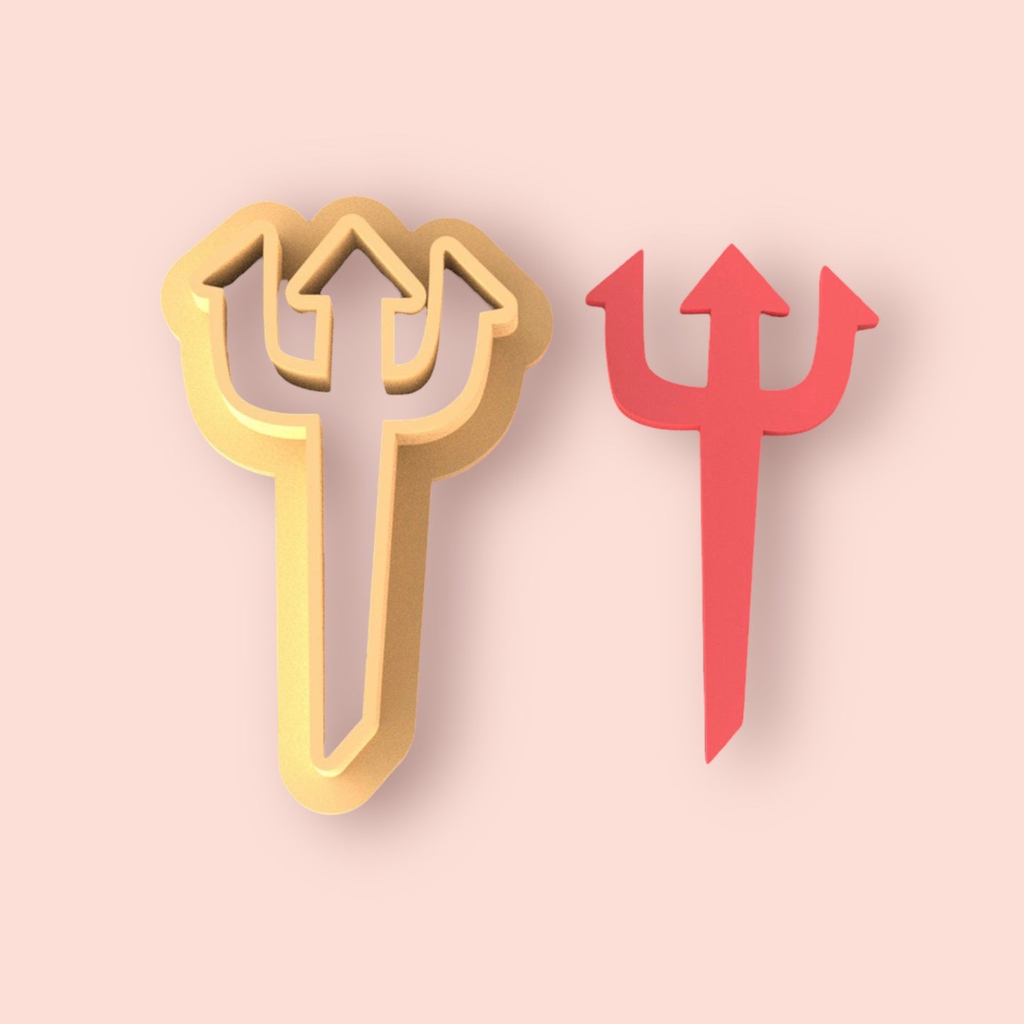 Cortador tridente para fazer brincos de argila polimérica