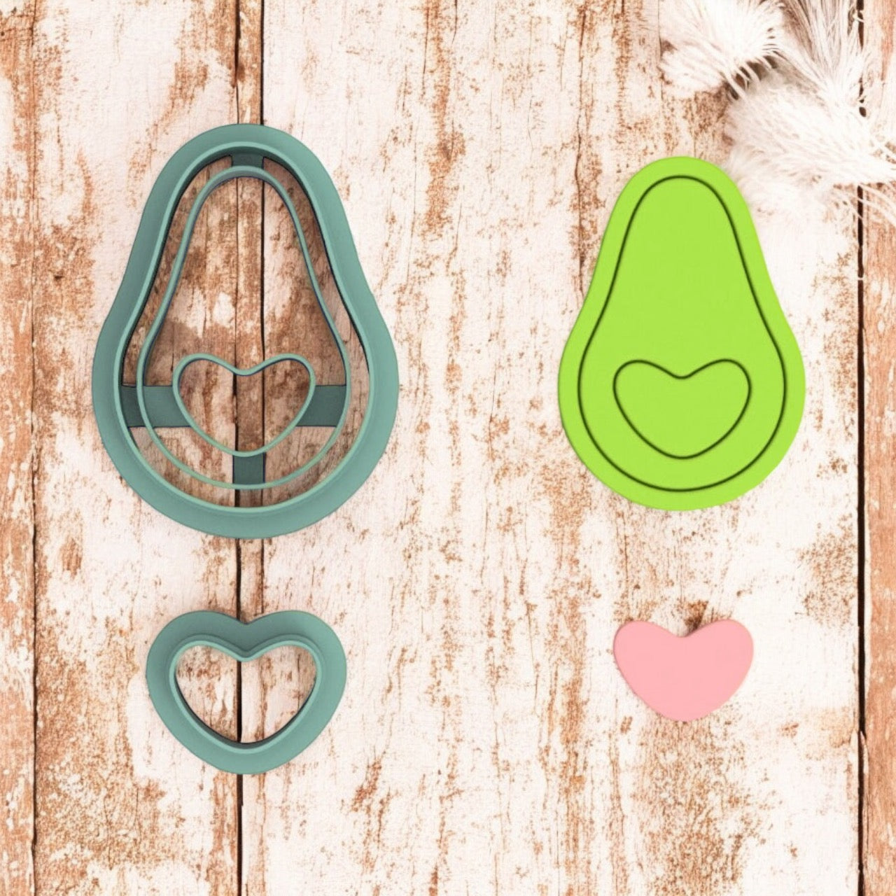 Aguacte love polymer clay cutter