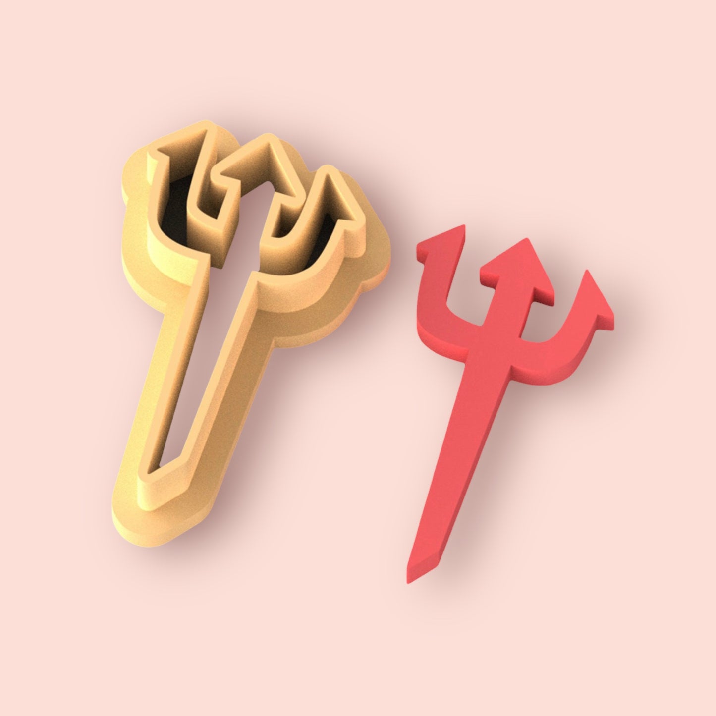 Cortador tridente para fazer brincos de argila polimérica