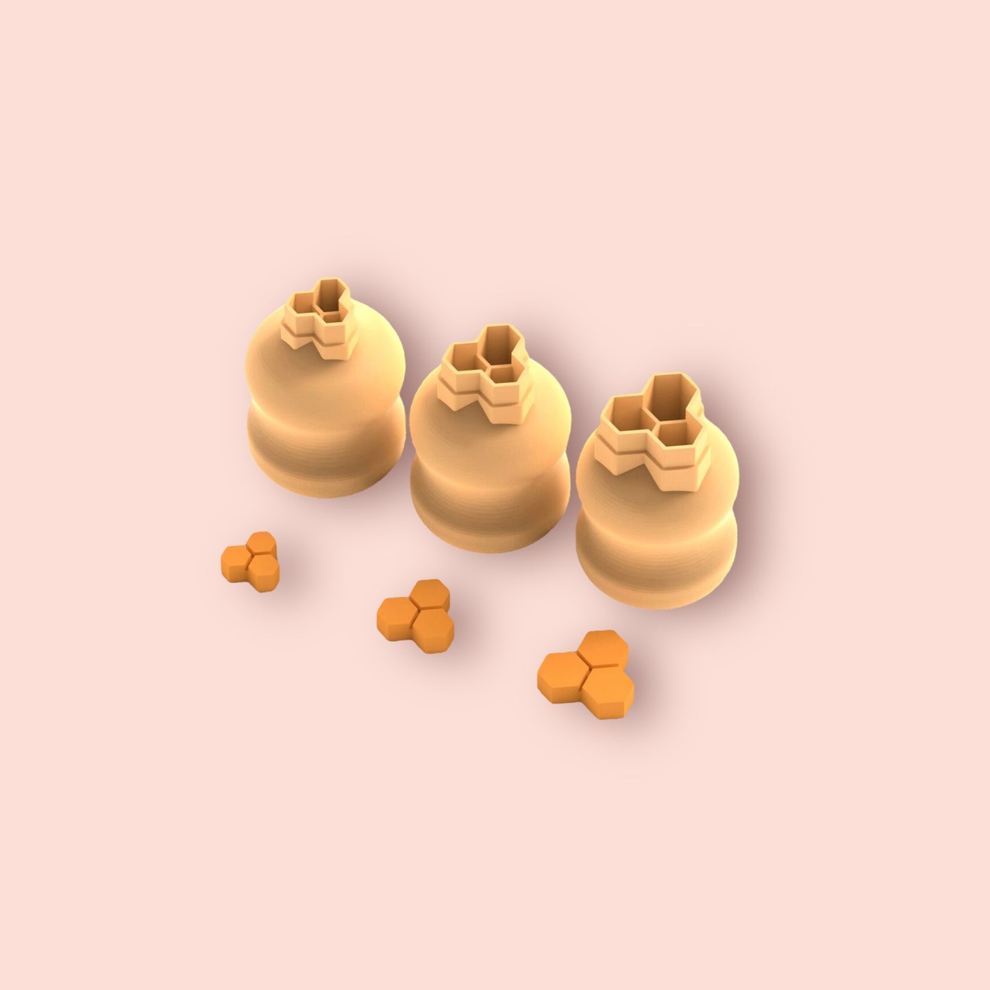 Mini emporte-pièce nid d'abeille pour réaliser des boucles d'oreilles en pâte polymère