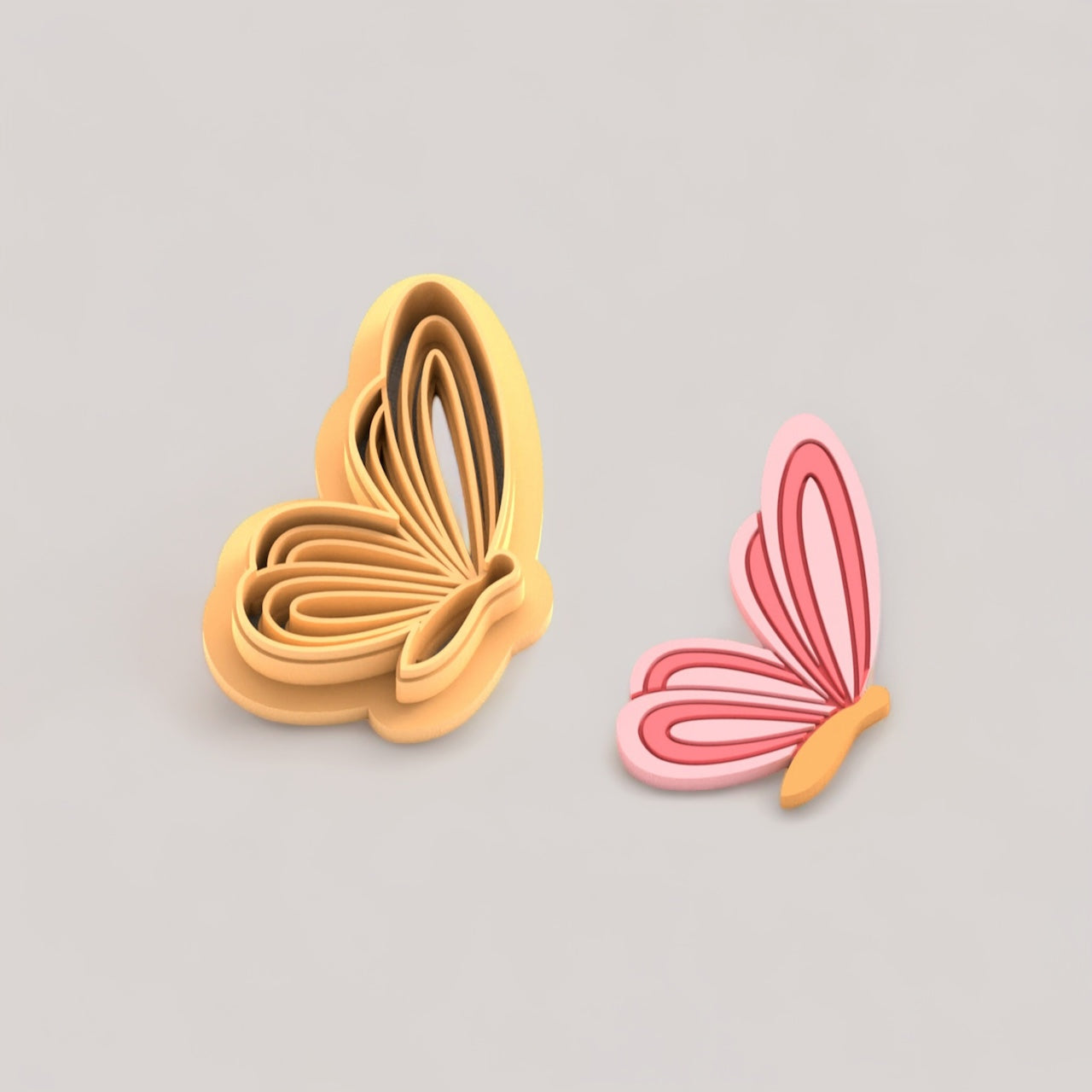 Butterfly Spring polymer clay cutter