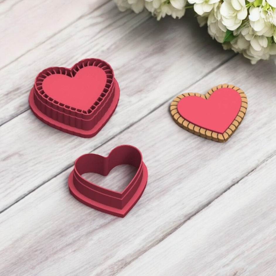 Valentine pie 2 - Cortador para hacer pendientes de arcilla polimérica