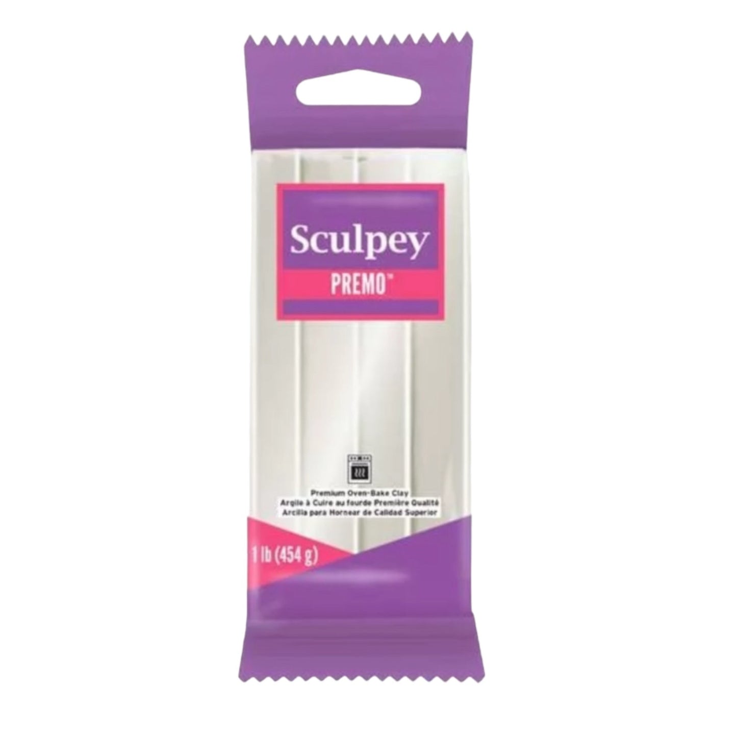 Argila de polímero branca Sculpey Premo 1 lb (454g)