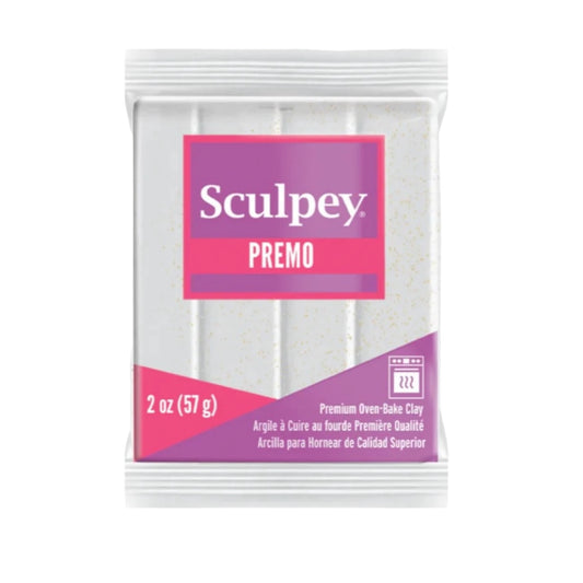 Sculpey Premo White gold Glitter arcilla polimerica 2oz (56g)