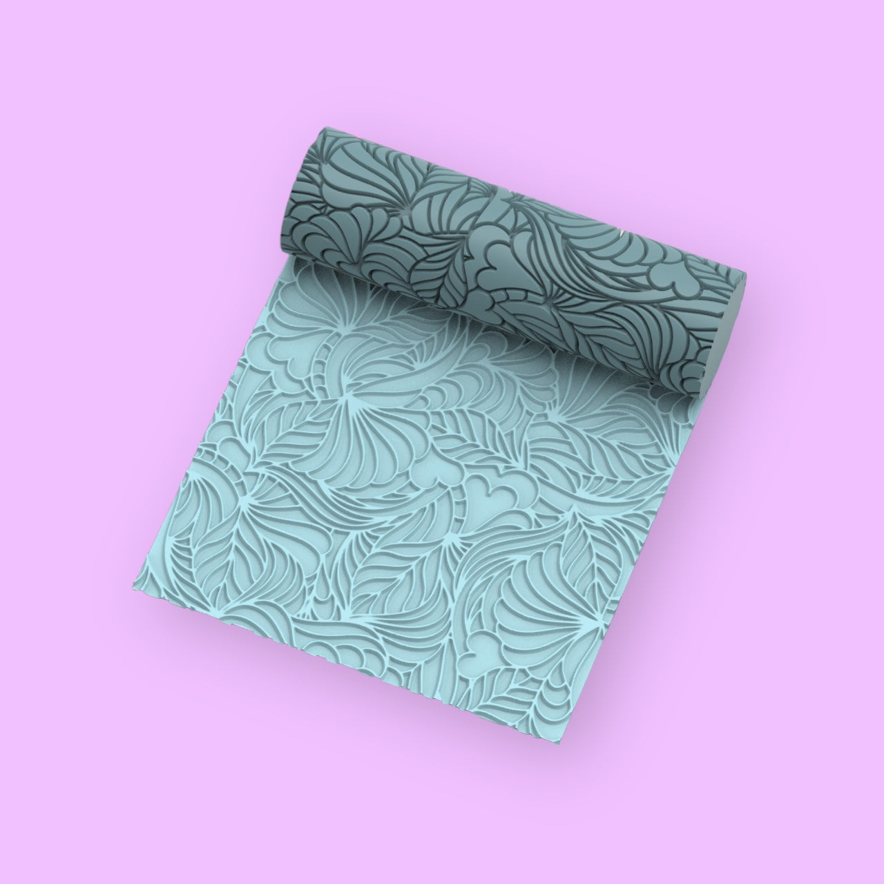 22-Rodillo textura lineas florales para arcilla polimérica