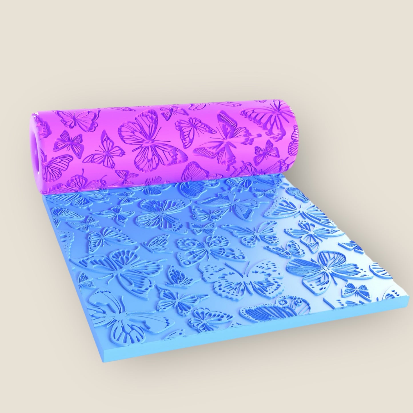 Rouleau de texture papillons pour pâte polymère #3