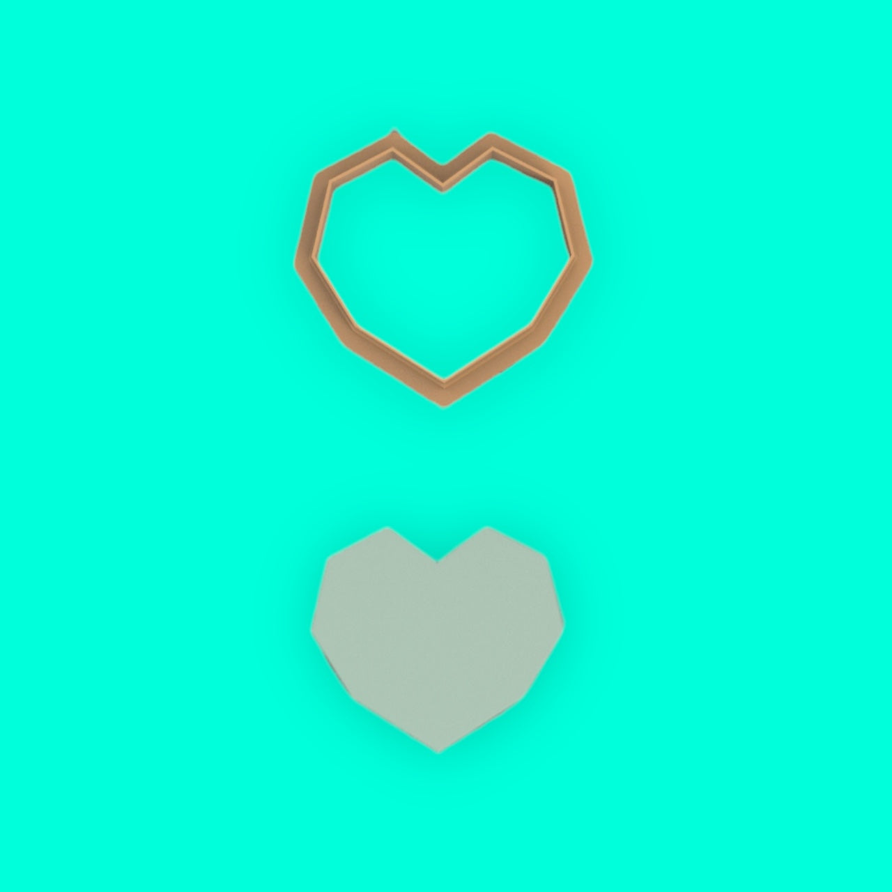 Corazon simple cortador de arcilla polimérica