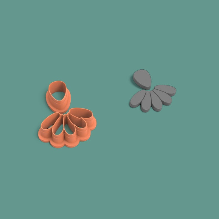 Découpeur d'argile polymère Demi-Fleur 3