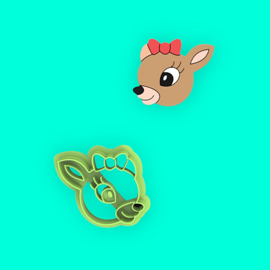 Bambi girl polymer clay cutter