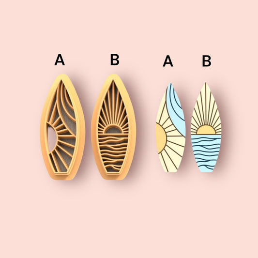 Tabla de surf– Cortador para hacer pendientes de arcilla polimérica.