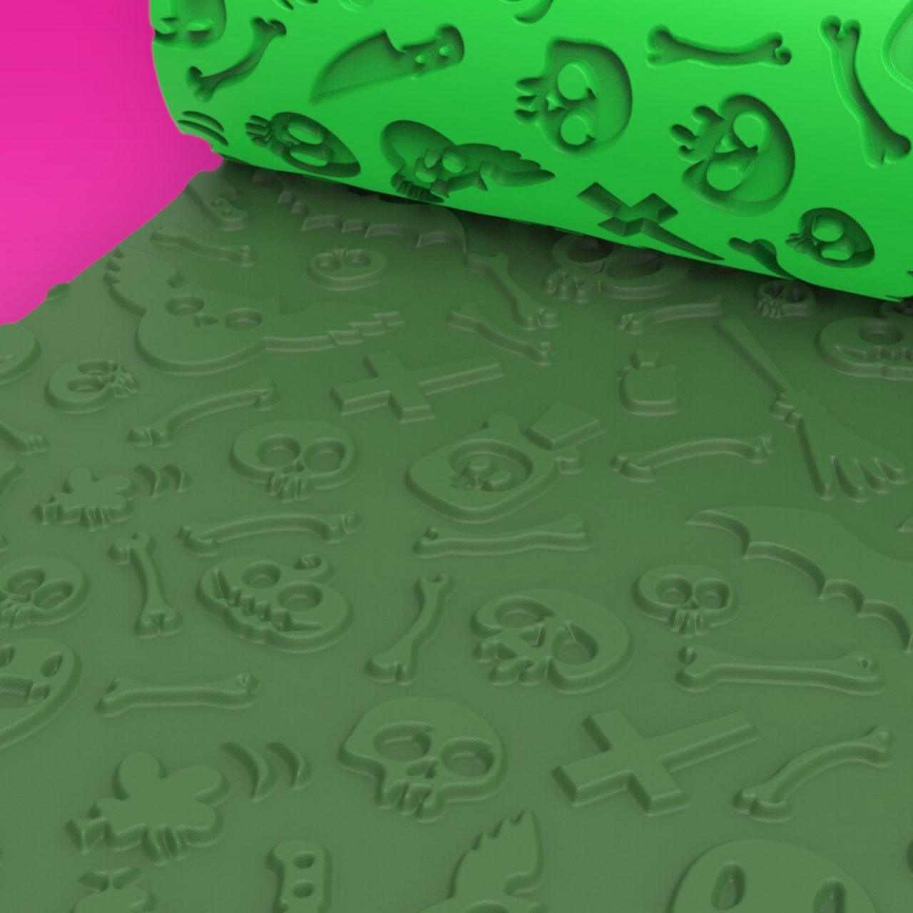 42-Rodillo textura halloween  para arcilla polimérica