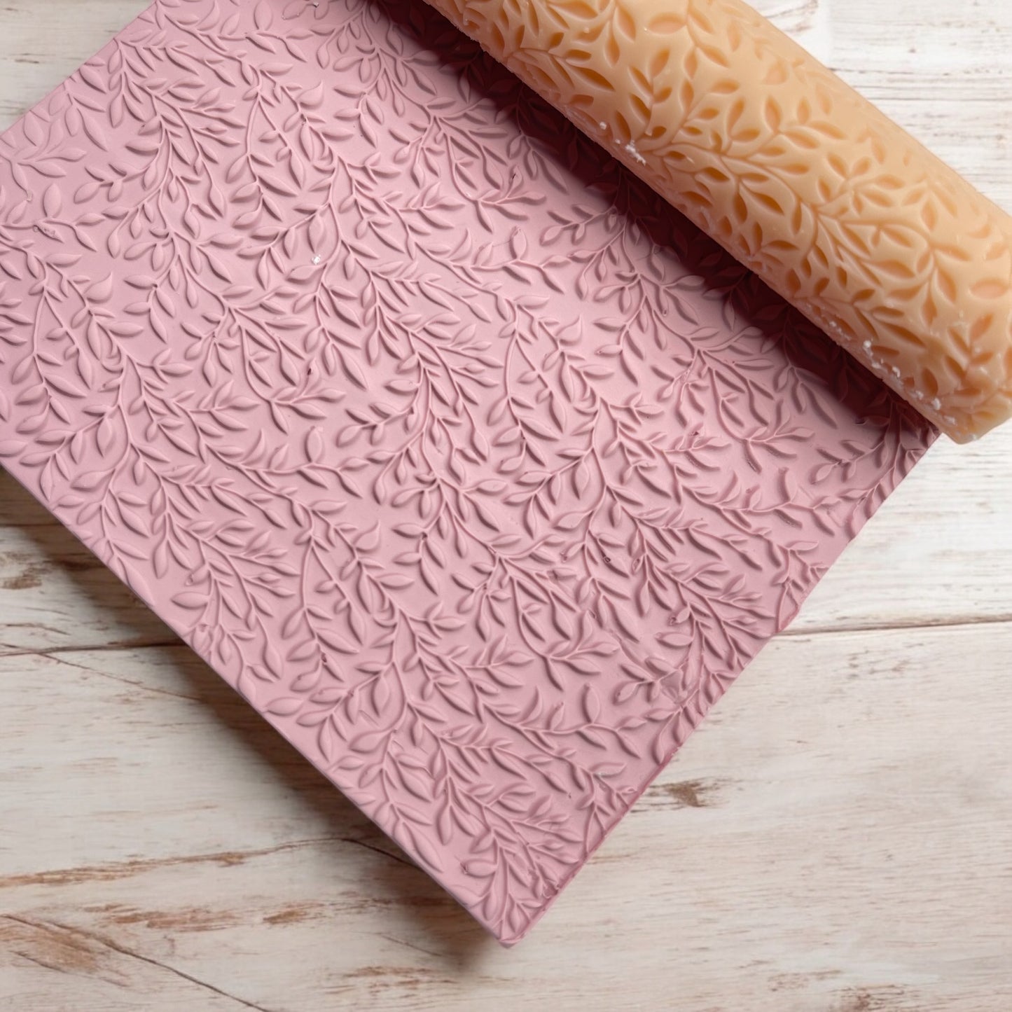63-Rodillo textura flores para arcilla polimérica