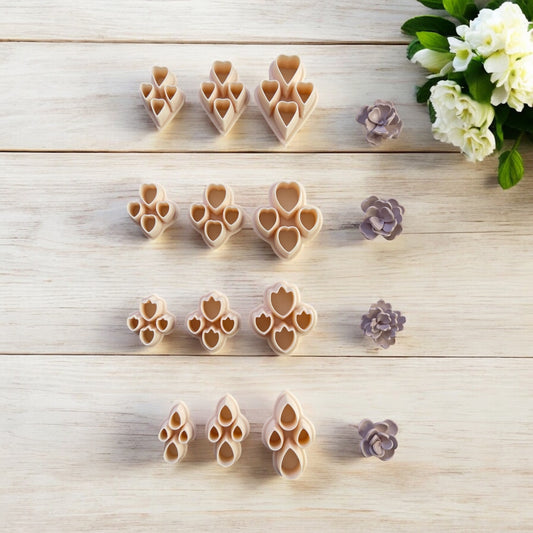 Set microCortador arcilla polimérica| Set Micro petalos 844