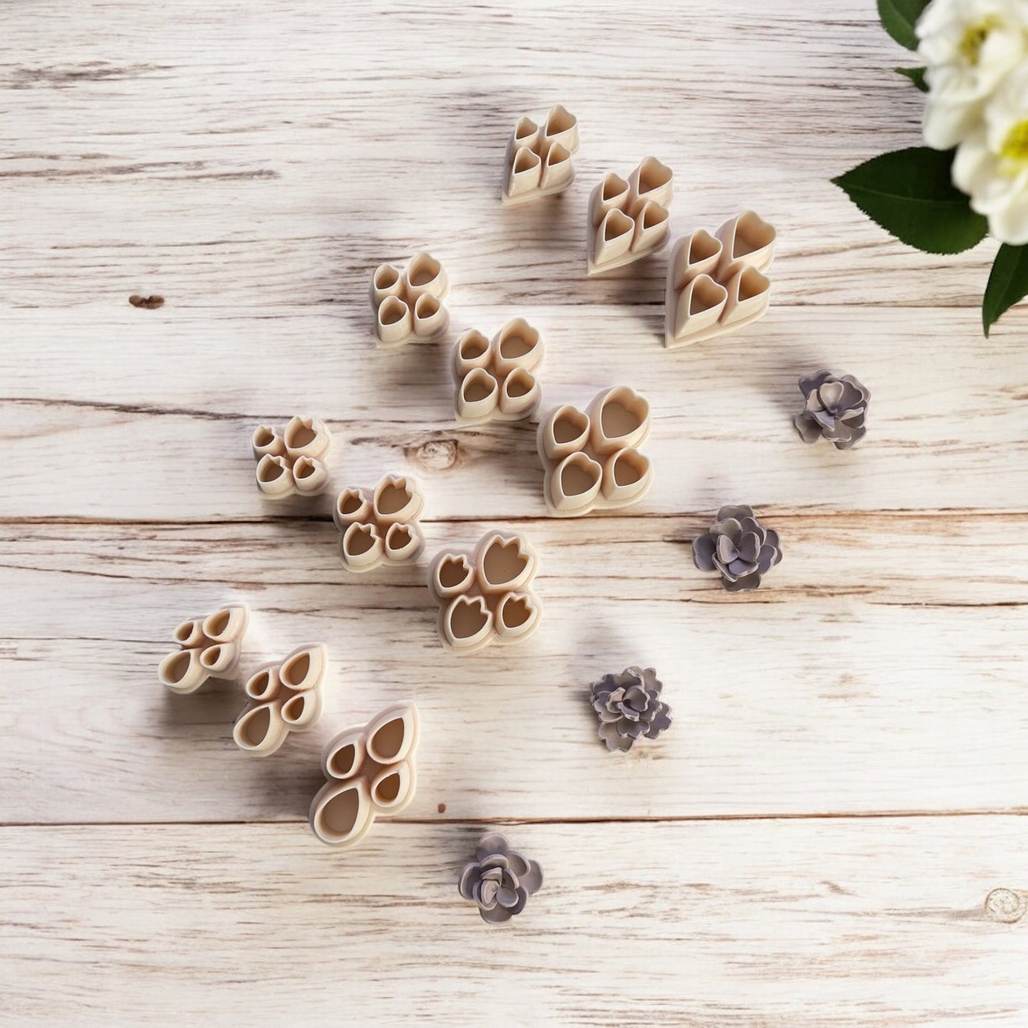 Set microCortador arcilla polimérica| Set Micro petalos 844