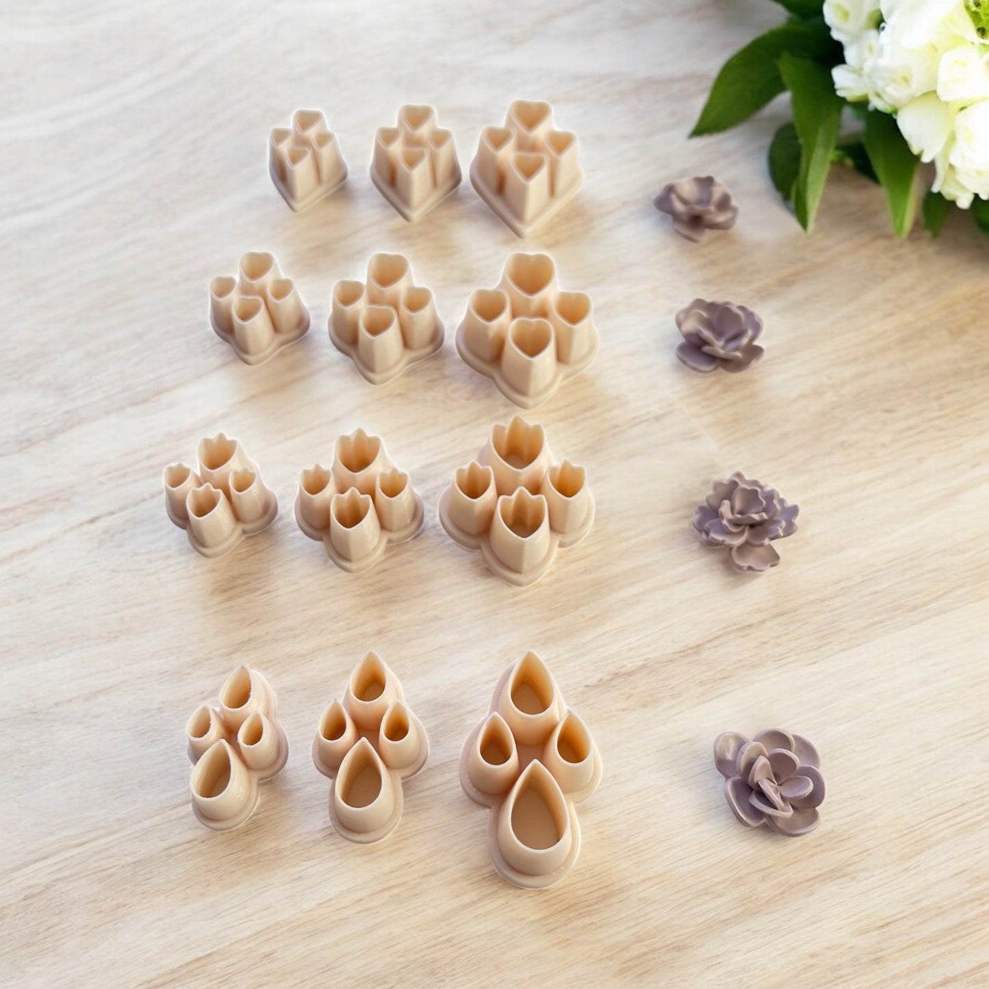 Set microCortador arcilla polimérica| Set Micro petalos 844