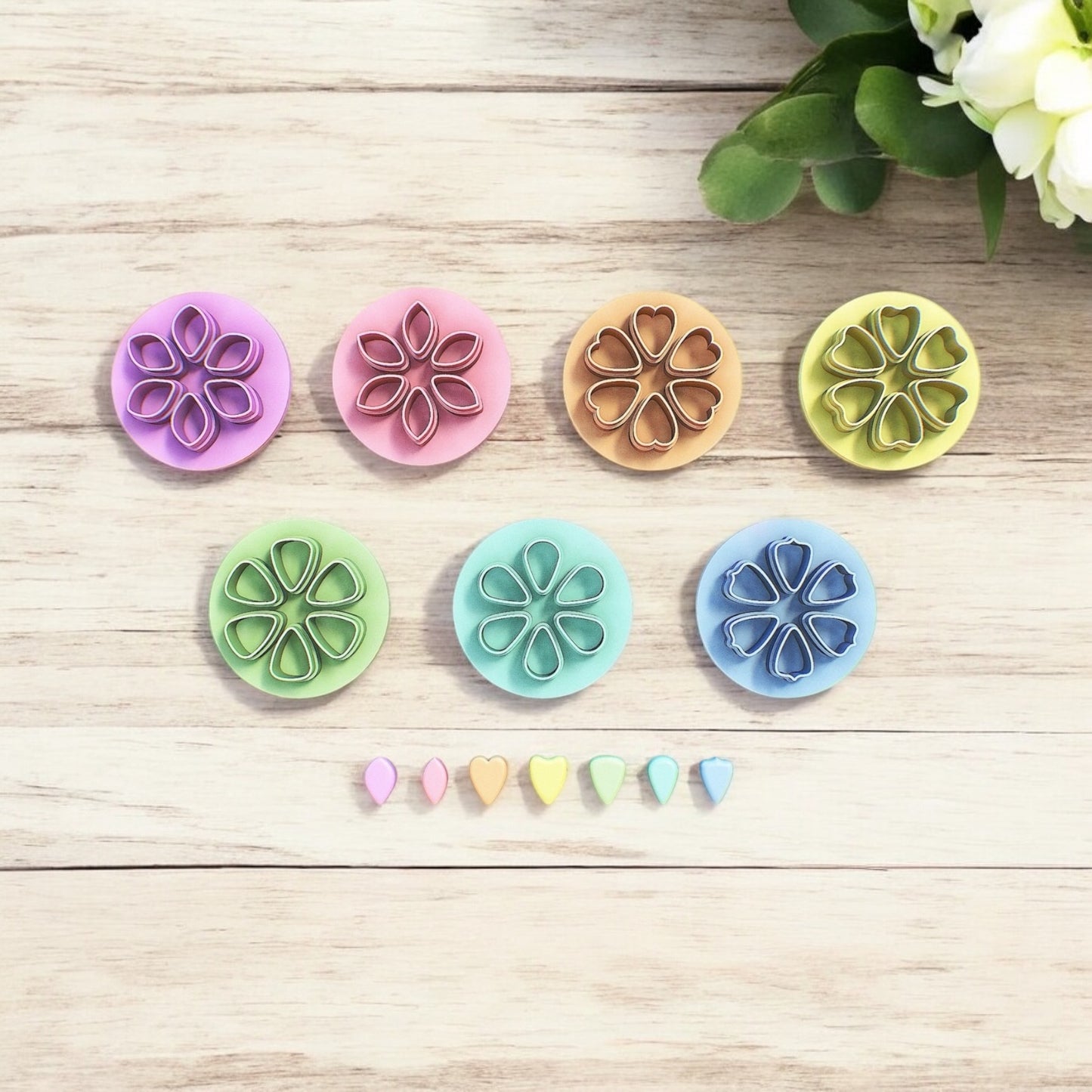 Cortador mini petalos para hacer pendientes de arcilla polimérica